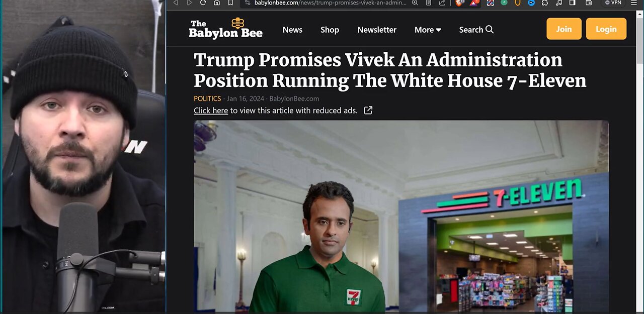 Babylon Bee Posts HILARIOUS Post About Trump Hiring Vivek Ramaswamy To ...