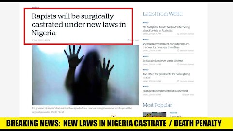New castration laws in Africa