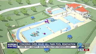 Concerns over Druid Hill Park pool renovation, some not happy with plans for parking lot