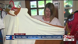 Tulsa Family Gives out free Halloween costumes