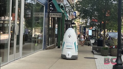 Robot security guard deployed to patrol Ohio sidewalks