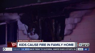 Kids blamed for setting fire