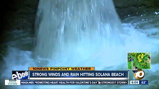 Strong winds and rain reach North County