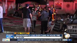 Grandparents lose everything in house fire