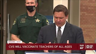 CVS offering virus vaccine to Florida teachers under 50