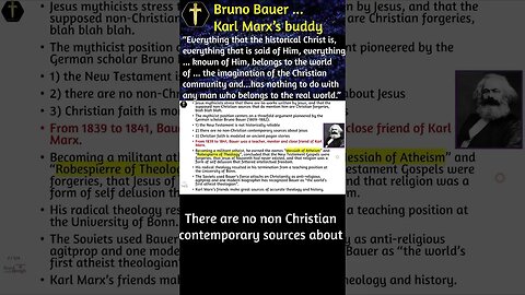 Bruno Bauer, Karl Marx, atheism and Jesus mythicism #shorts