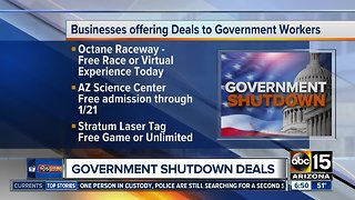 Deals, freebies for government workers during shutdown