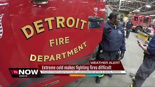 Extreme cold makes fighting fires difficult