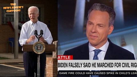 CNN laughs at Biden lie about marching for civil rights movement: "That is really really weird."