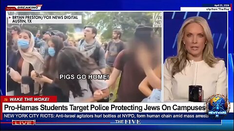 Pro-Hamas Students Target Police Protecting Jews On Campuses