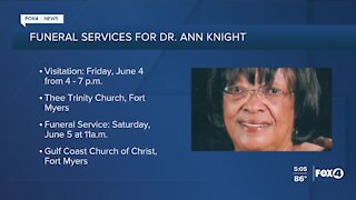 Funeral arrangements for Dr. Knight