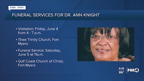 Funeral arrangements for Dr. Knight