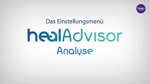 Das Einstellungsmenü - HealAdvisor Analyse App (5/6)