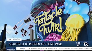 SeaWorld to reopen as theme park Monday