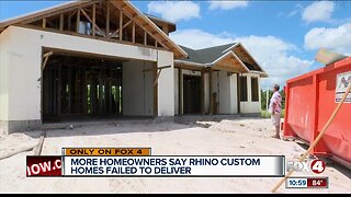 More homeowners say Rhino Custom Homes failed to deliver