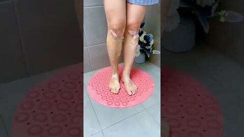 Non Slip Soft Rubber Bath Mat for Bathtub and Shower, Anti Slip Bacterial Washable Mat for Bathroom