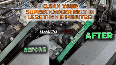 Clean your supercharger belt in less than 5 minutes! *sketchy*