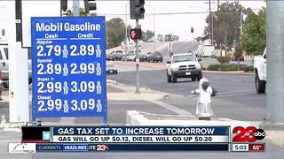 Gas prices expected to increase Wednesday as new gas tax goes into effect