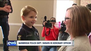 Bainbridge Township Police Department swears in its newest officer: 5-year-old Carter