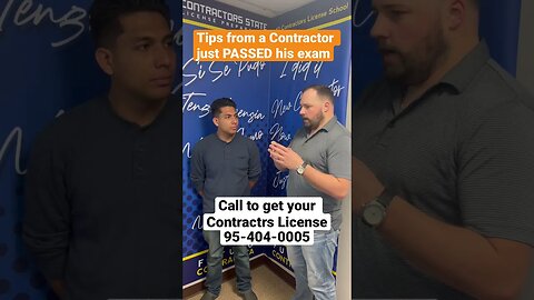 Tips from a Contractor that just PASSED his exam ! #californiacontractors