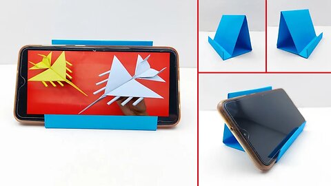 Easy Paper Crafts: How to Make Paper Phone Stand | Mobile Stand Making
