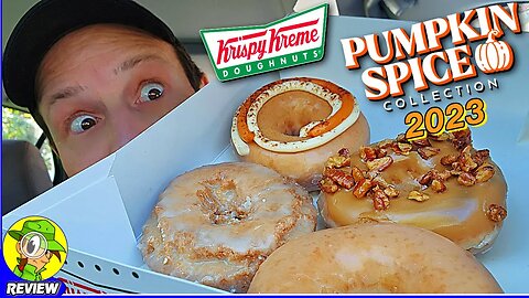 Krispy Kreme® 🍩 PUMPKIN SPICE DOUGHNUTS 2023 Review 🎃🍁🍩 ALL 4 FLAVORS! 🤯 Peep THIS Out! 🕵️‍♂️