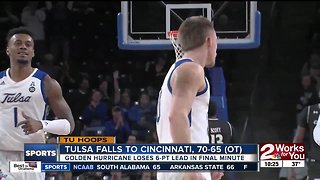 Tulsa falls to Cincinnati in overtime, 70-65