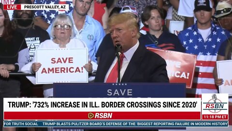 Former President Donald Trump holds "Save America" rally in Prescott Valley, Arizona...
