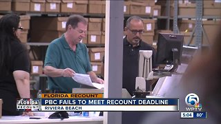 Palm Beach County fails to meet election recount deadline
