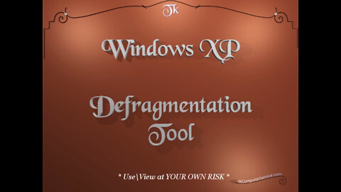 Windows XP - Defragmentation Tool - defrag.exe