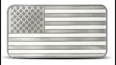 10 oz SilverTowne American Flag Silver Bar (New) #007