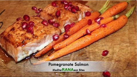 Healthy pomegranate salmon recipe