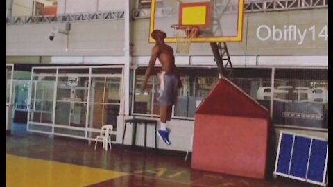 Obinna Ezeike Monster High flying basketball dunk