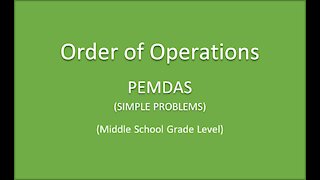 Math-Order of Operations (PEMDAS)