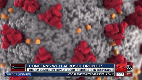 Higher concentration of COVID-19 in aerosol droplets in hospitals
