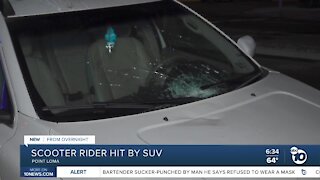 Man on electric scooter hit by SUV