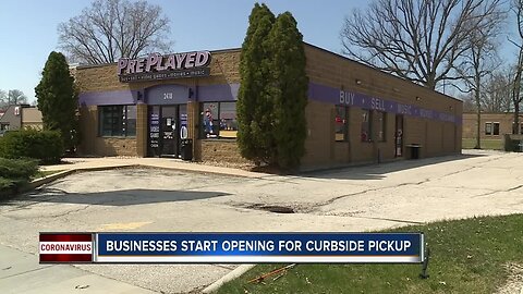Non-essential businesses open for curbside pickups