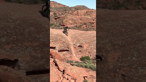 Short But Vertical rock face! Scary one in St George, UT. #ytshorts
