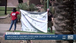 Arizona's unemployed protesting for action