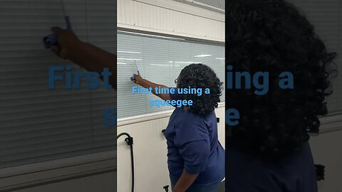 In the first hours of Onboarding class you learn to use a squeegee #clean #windows #onboarding
