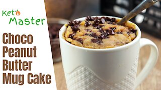 Chocolate Peanut Butter Mug Cake | Low Carb Mug Cake | Keto Recipe