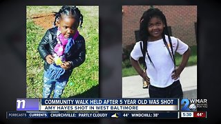 Community walk planned in neighborhood where 5 year old was shot, Baltimore Police said