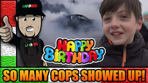 DONUTS - COPS - SUPERCAR BIRTHDAY SURPRISE | LAMBROS
