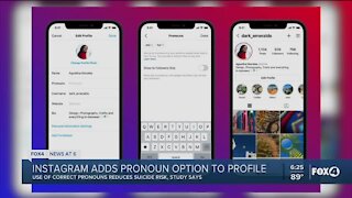Instagram adds options for pronouns