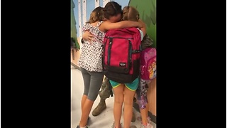 Mom Surprises Her Girls At School After 6 Month Deployment!