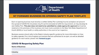 Businesses required to fill out safety plan in order to reopen, local law enforcement to enforce