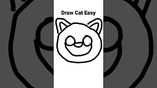 Draw Cat Face Easy Using Shapes #drawing #art #cats