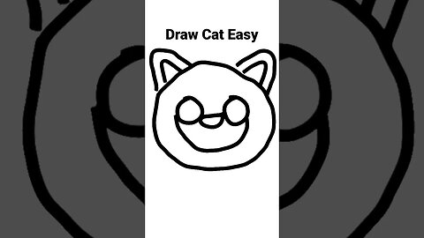 Draw Cat Face Easy Using Shapes #drawing #art #cats