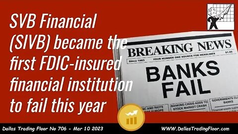 SVB Financial (SIVB) became the first FDIC-insured financial institution to fail this year