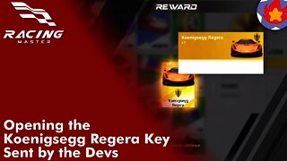 Opening the Koenigsegg Regera Key Sent by the Devs | Racing Master